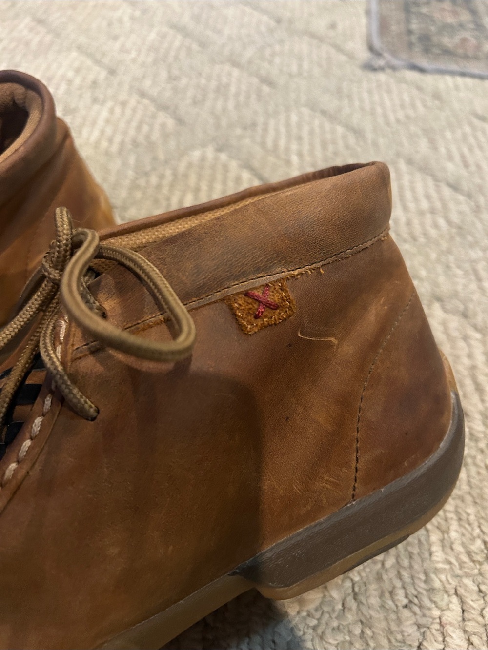 Twisted X Men's Driving Moccasin in Brown and Black - Picture 5 of 16